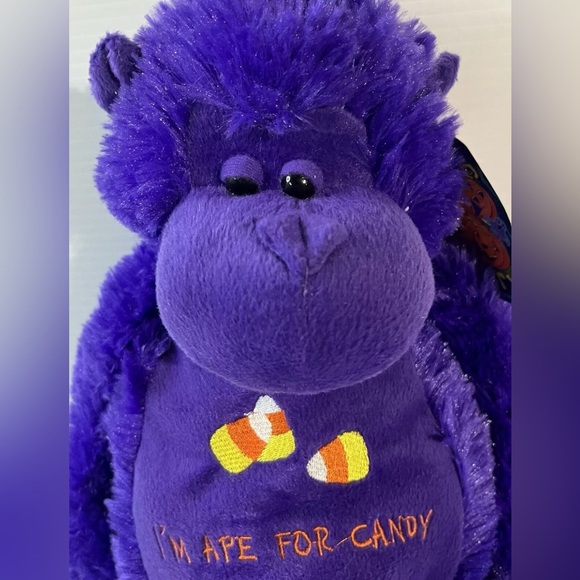 Sugar Loaf Halloween 13” Purple Gorilla I’m Ape For Candy ~Plush Stuffed Toy NWT - Picture 4 of 15